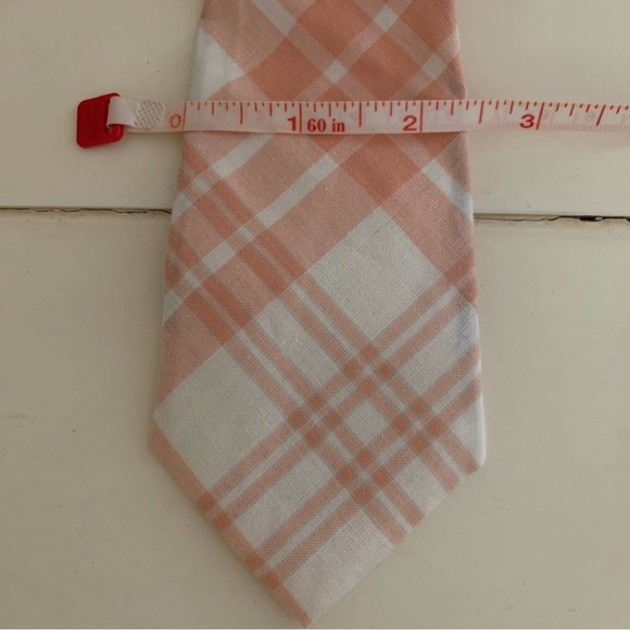 NWT Steven Alan Cotton Tie Peach Plaid - Picture 5 of 5